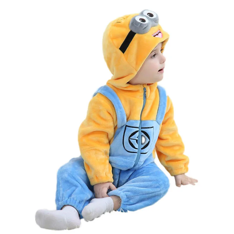 

Newborn Baby Boy Girl Romper 2019 Autumn Winter Knitted New Born Clothes Toddler Romper Infantil Menina Jumpsuit Minions Outfits