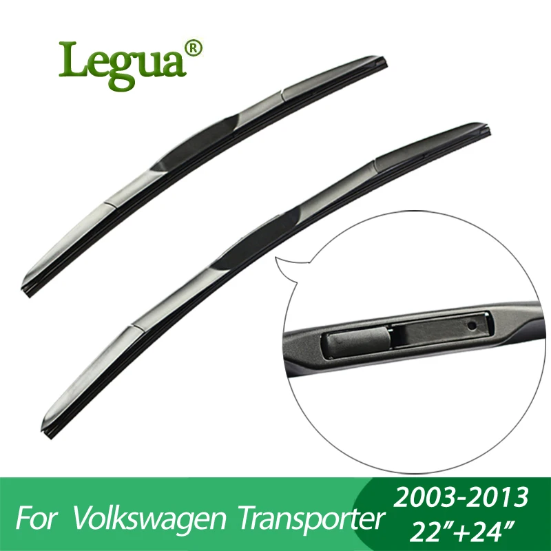 

1 set Wiper blades for Volkswagen transproter(2003-2013),22"+24",car wiper,3 Section Rubber, windscreen, Car accessory