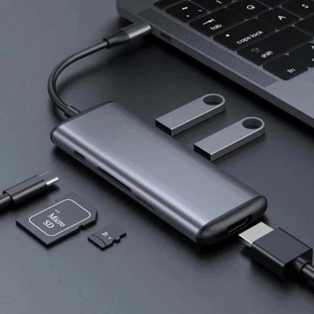 Youpin Hagibis 6 в 1 Type c к HDMI USB 3 0 TF SD кардридер PD зарядный адаптер концентратор для iPhone