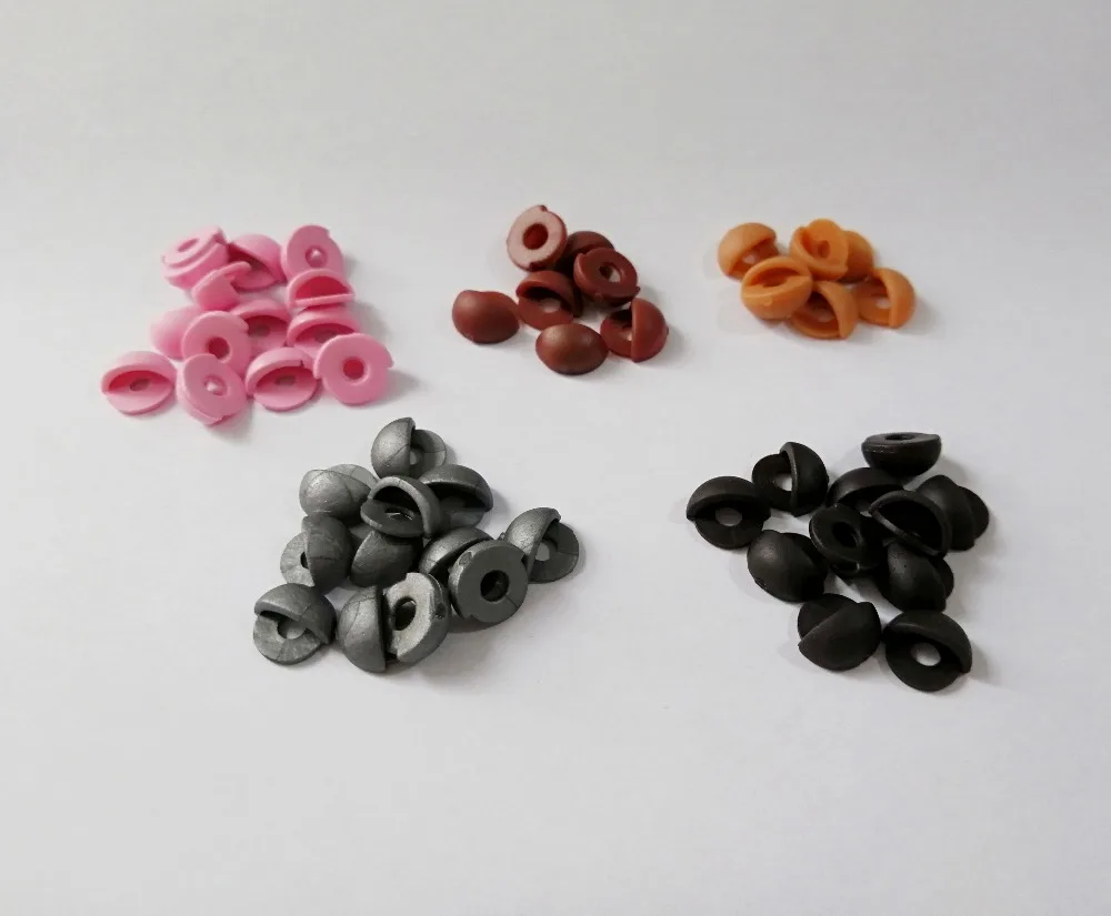

100pcs/lot fit for 10mm round toy eye eyelid plastic tiny eyelid doll findings--color option
