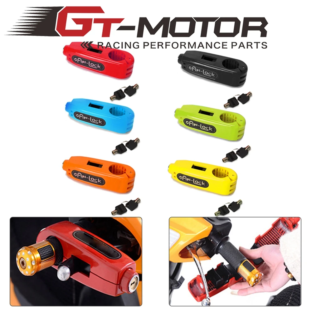 

Universal Handlebar Lock Brake Lever Lock Safety Throttle Grip Protection Anti Theft Security Locks For Motorcycle Scooter