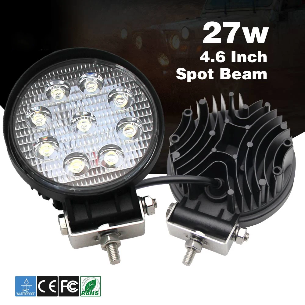 

CO LIGHT 8pcs 4.6'' Led Work Light Bar 27W Spot & Flood Beam for GAZ UAZ Lada Niva 4x4 Auto Motorcycle Truck Tractor Car Styling
