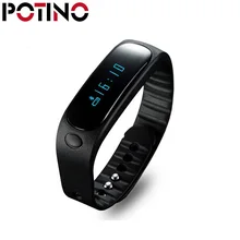Potino Водонепроницаемый SmartBand E02 здоровья фитнес-трекер Спорт умный браслет для IOS Android Flex Smart группа PK TW64