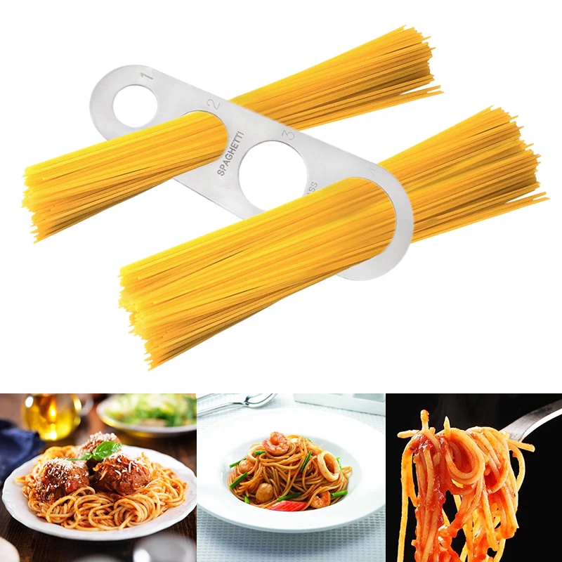 4 отверстия Измеритель для спагетти паста контроллер паста линейка лапша ограничитель инструмент из нержавеющей стали, для спагетти измерительный инструмент