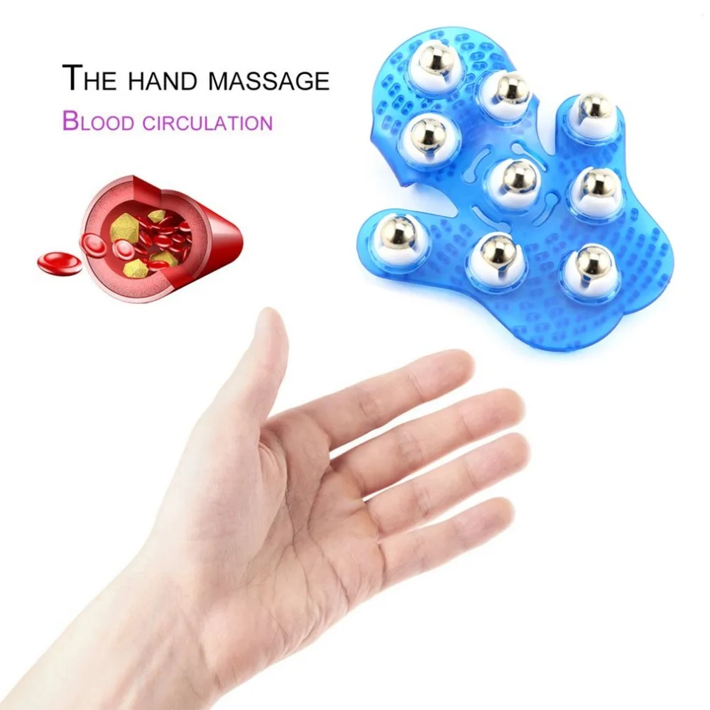 Roller Ball Body Massage Glove Anti-Cellulite Muscle Pain Relief Relax Massager For Hand Neck Back Shoulder Buttocks Health Care