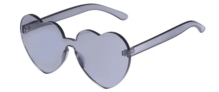 Женские солнцезащитные очки Hartvorm без оправы с прозрачными линзами,, фирменный дизайн, солнцезащитные очки в форме сердца для женщин, негабаритная оправа, Новинка - Цвет линз: C1