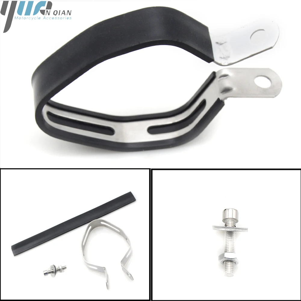 

Motorcycle Exhaust Pipe Adapter Stainless Steel Motorcycle Carbon Fiber Exhaust Pipe Performance Clamps With Rubber Carbon Fiber