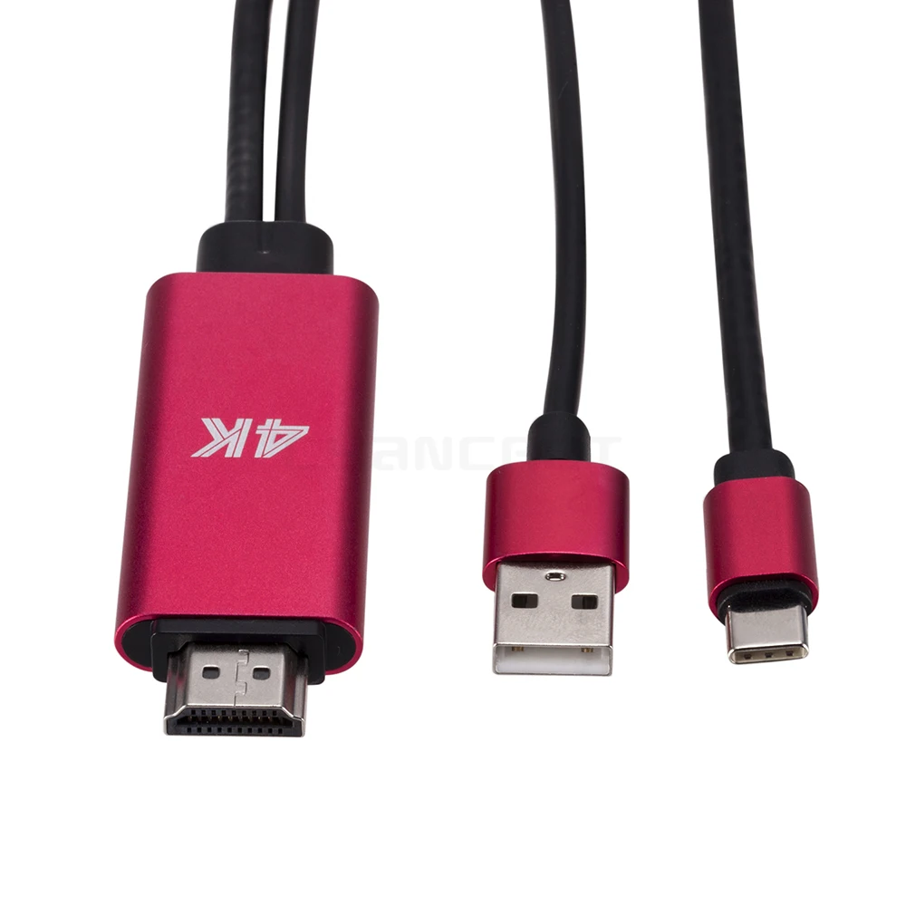 Видео кабель Type C адаптер USB 3 1 к HDMI с зарядкой 4K 8 м конвертер для Macbook TV монитор