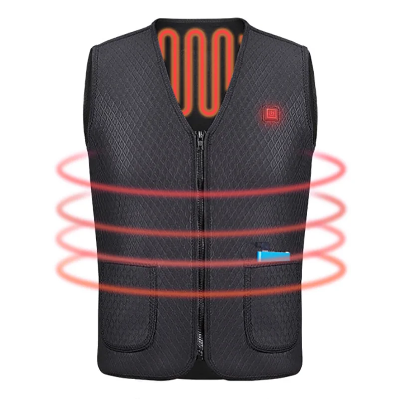 

Winter USB Heated Hiking Vests Heating Jacket Men Winter Thermal Clothes Sleeveless Vests For Outdoor Hunting Climbing Fishing