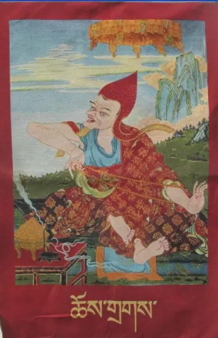

Tibet and Nepal silk embroidery thangka exorcism Buddha goddess of mercy35.46'
