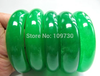

Free Shipping 001522 5PCS PERFECT CHINESE BRIGHT GREEN (JADEITE) BANGLE /BRACELET ()