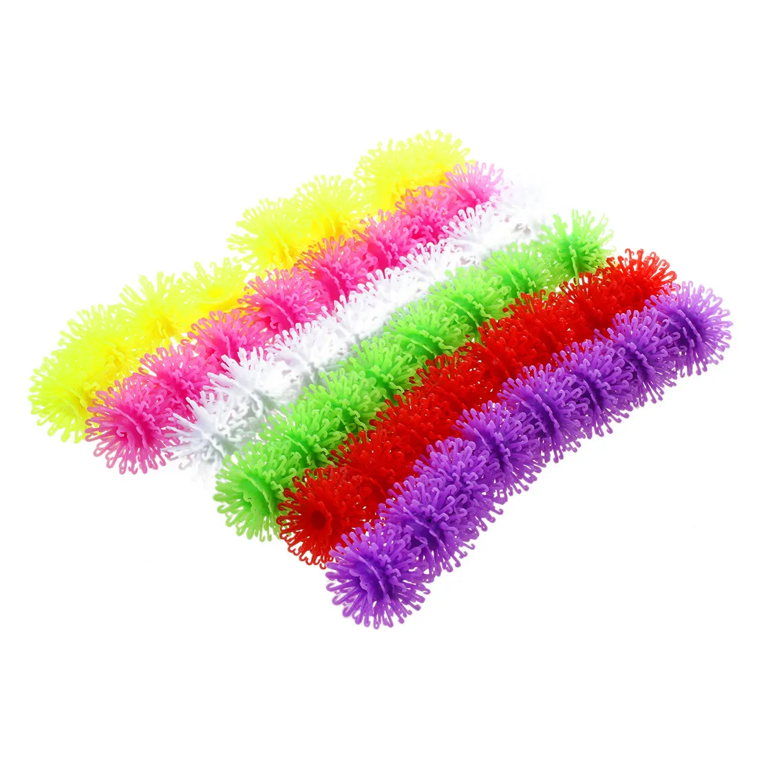 

48Pcs Kids Child Puzzle Puff Ball Handmade DIY Puzzle Assembling Educational Toy Color: Colorful