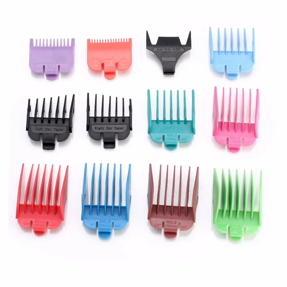 

Hair Trimmer new design 12 in 1 guide comb set 1.5/3/6/10/13/16/19/22/25mm