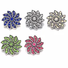

Wholesale w434 Flower 3D 18mm 20mm metal snap button for Bracelet Necklace Interchangeable Jewelry Women accessorie findings