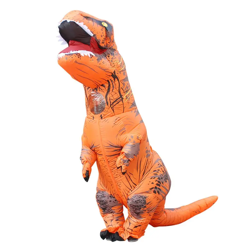 Надувные костюмы динозавр Т-Рекс для взрослых детей для мужчин и женщин Blowup динозавр карнавал Хэллоуин динозавр Косплей Костюм веселый