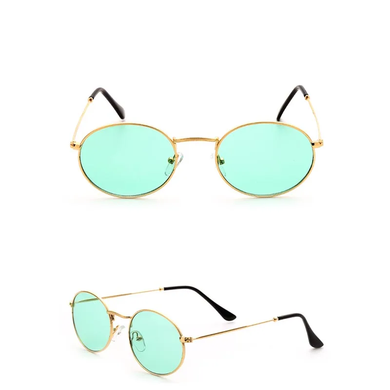LeonLion карамельный цвет океанские линзы солнцезащитные очки для женщин/мужчин овальные очки леди люкс Ретро солнцезащитные очки винтажное зеркало oculos de sol - Цвет линз: Gold Green