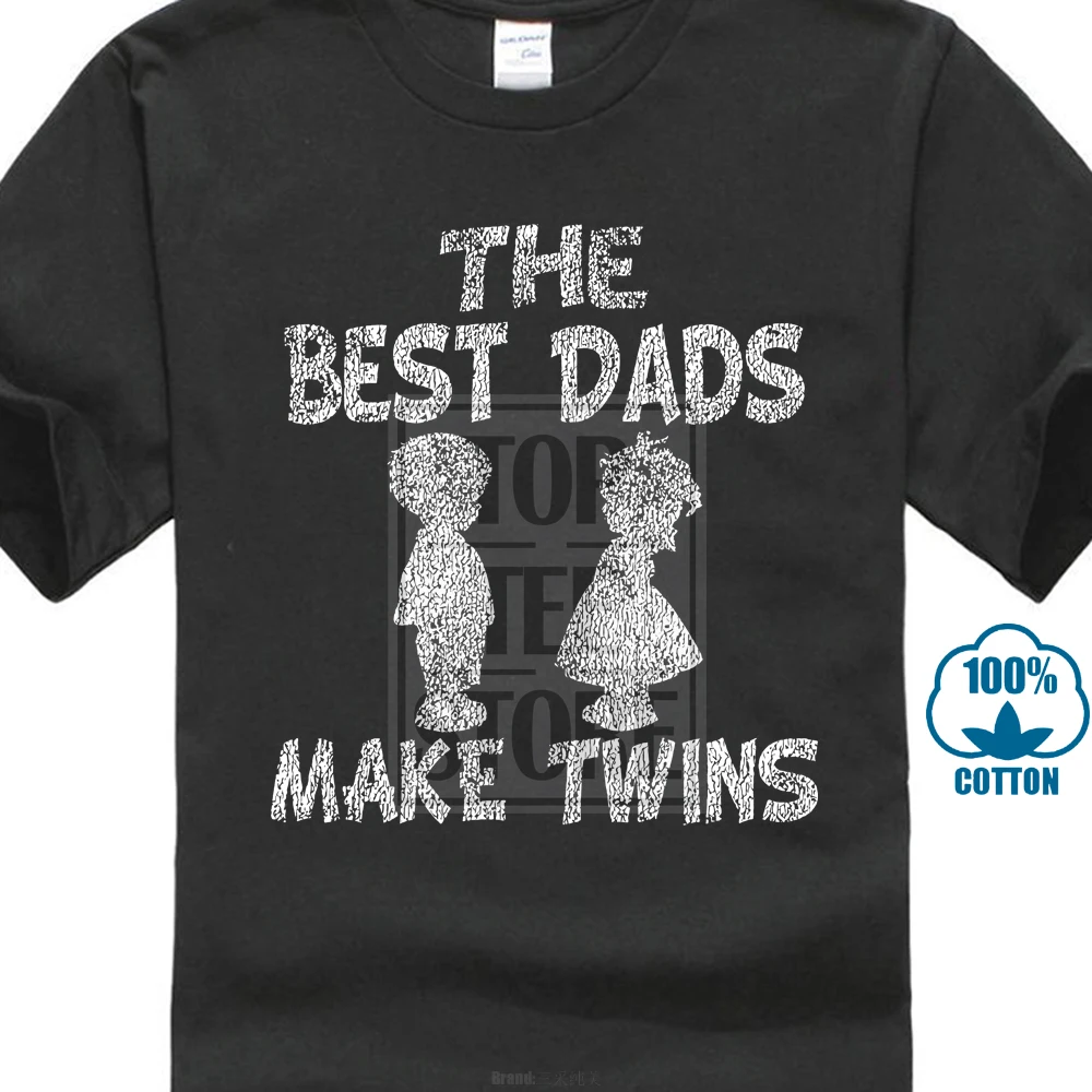 

2018 Hot Summer Funny Cool Fashion Printed Hipster Tops Men'S T Shirt The Best Dads Make Twins Funny Distressed T Shirt