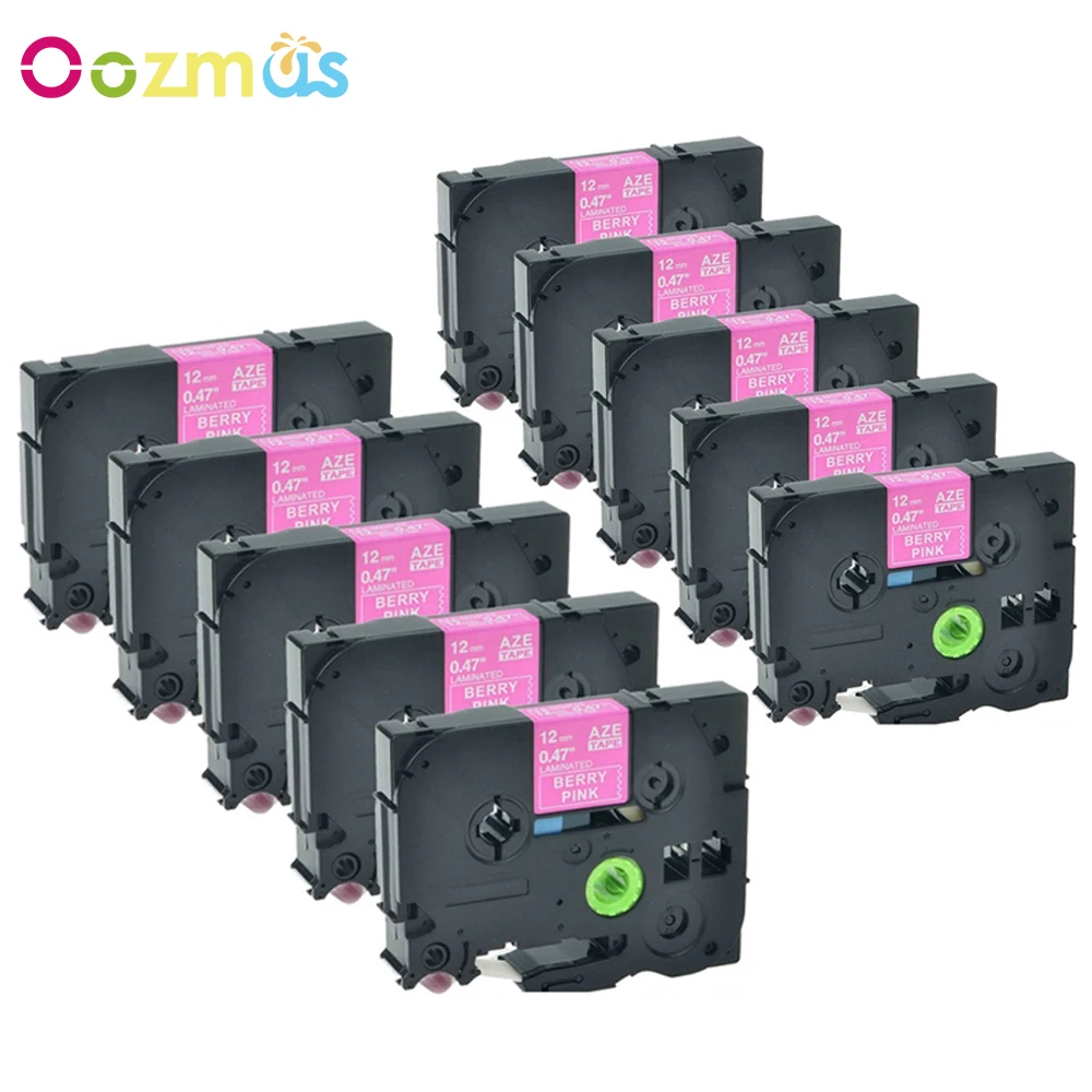 Oozmas 10 ⑤ упак. TZE MQP35 12 мм совместимая с Brother P-Touch лента для этикеток TZ TZe белая на