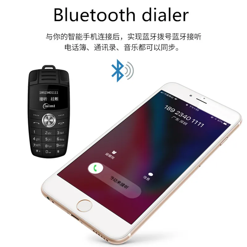 Taiml X6 мини сотовый телефон Автомобильный ключ самый маленький Bluetooth