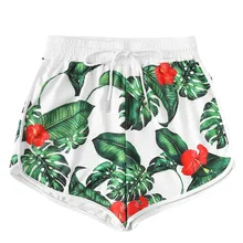 Горячая распродажа Новые Танга Бикини mujer с высокой талией женский Принт Повседневный бандаж свободные Горячие Брюки Женская летняя пляжная шорты брюки