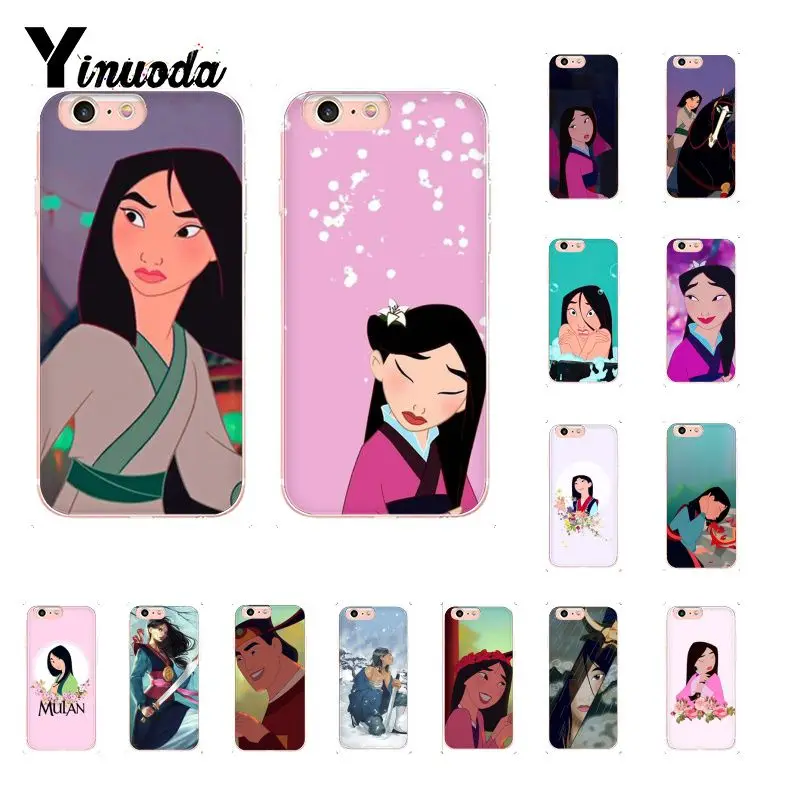 Yinuoda Cartoon mulan Cover Transparent Soft Shell Phone Case for iPhone 8 7 6 6S Plus X XS MAX 5 5S SE XR 10 | Мобильные телефоны