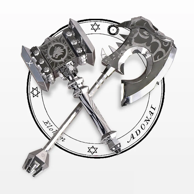 MU Doom бездна Battleaxe DIY 3D металлические головоломки собрать модель Наборы лазерная