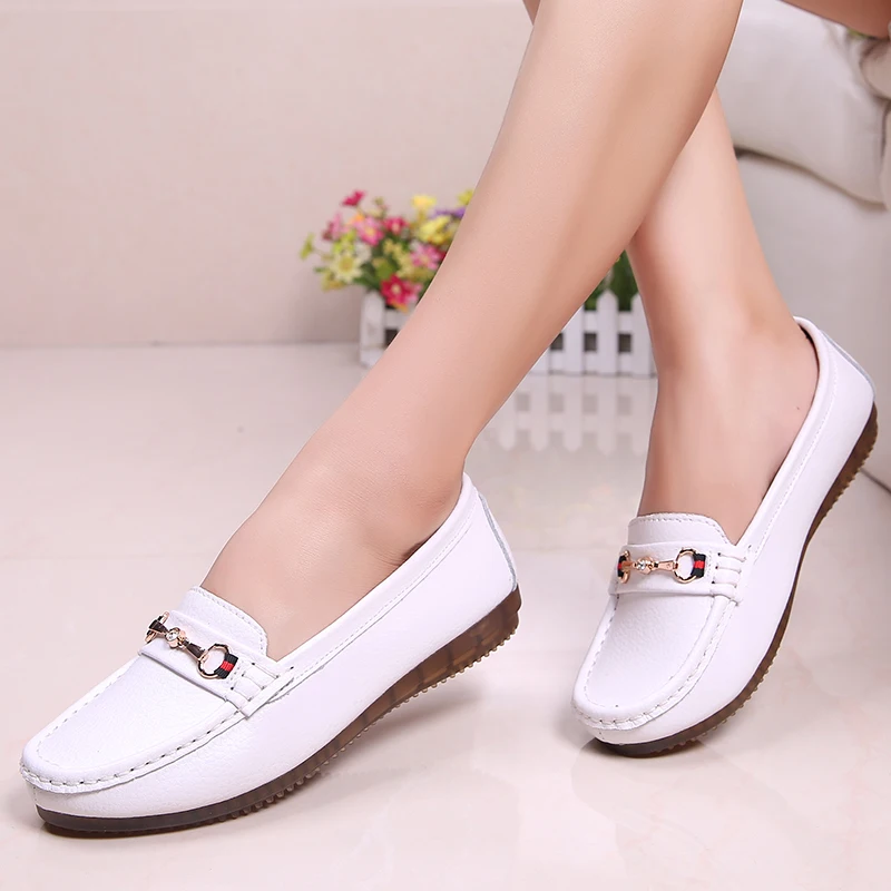 

New Arrival Ladies Shoes Flats Luxury Brand Spring Autumn Women Loafers Shoes With Fur Plus Size 41 Women Sneakers Slip On Shoes