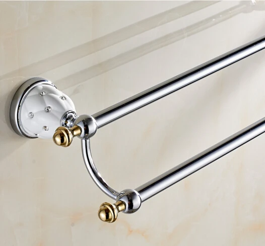 

60cm Bathroom Double Towel Bar,Towel Holder,Chrome Finished,Bath Products,Bathroom Accessories