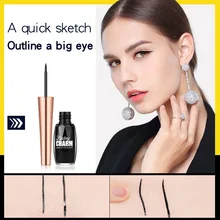 MACFEE жидкая подводка для глаз Водонепроницаемый Стойкий черный цвет 5,5 мл Мягкая головка супер тонкий Гладкий Карандаш для глаз MA005