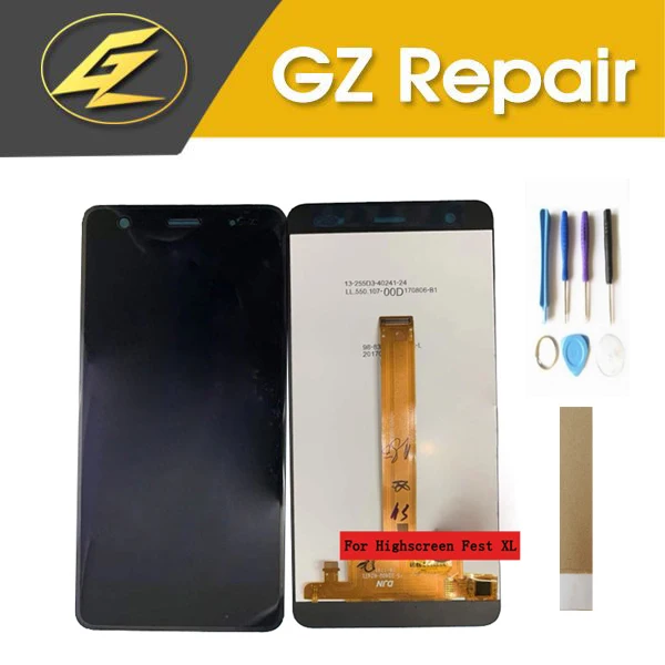 Kopen 5.5 Inch Voor Highscreen Fest XL Voor Highscreen Fest XL Pro Lcd scherm + Touch Screen Digitizer Vergadering Met gereedschap Tape