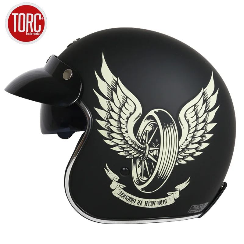 Шлем для гонок на мотоцикле TORC T57, винтажный 3/4, шлем с открытым лицом, мотоциклетный шлем, мотоциклетный шлем, ретро, Casco Motocicleta Capacete - Цвет: Model 4