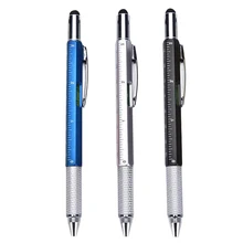 6 в 1 многофункциональная тонкая круглая ручка с тонким наконечником для сенсорного экрана, емкостный стилус для смартфона, планшета, iPad, iPhone