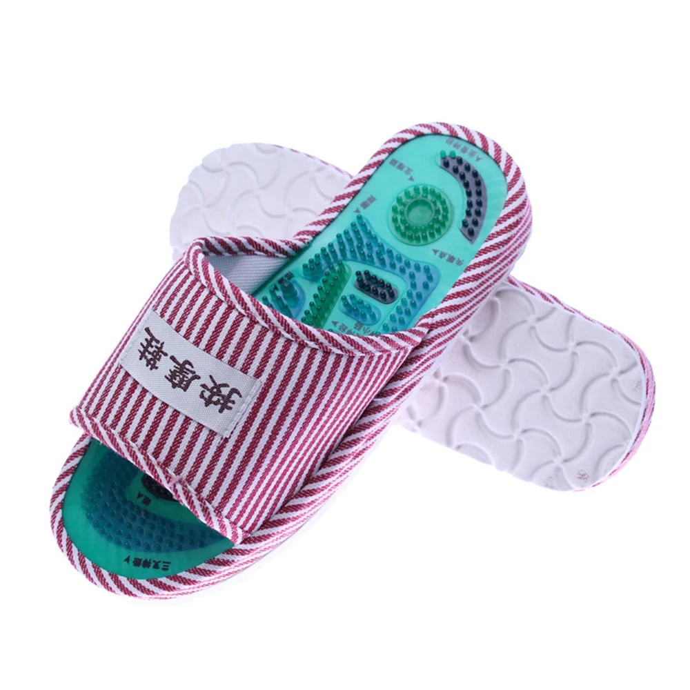 1pair Foot Points Massage Slipper Acupressure Magnetic Reflexology Shoes Foot Relaxation Pain Relief Shoes For Health Care