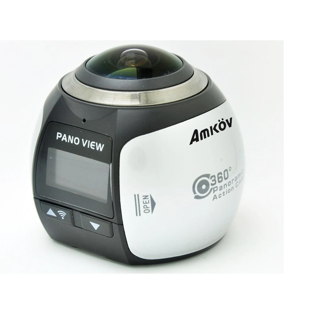 Amkov 4K 360 Panoramic Camera Ultra HD Wifi 2448*2448 Action camera Waterproof Sport Driving VR Sport Camera