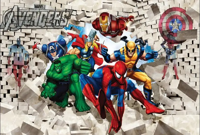 

SHENGYONGBAO Art Cloth Custom Photography Backdrops Prop Marvel's The Avengers theme Photo Studio Background FC19306-23