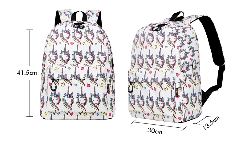 WINNER Female Backpack Cute Unicorn Love Heart Print Laptop Backpack Travel Bags Student School Backpack Teenagers 2019 (9)