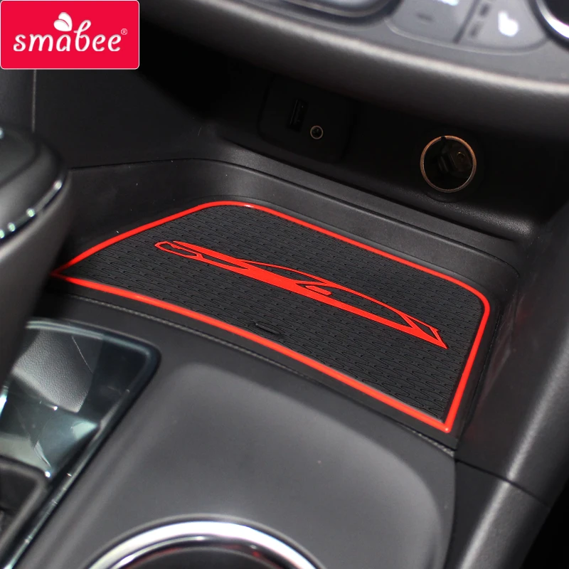 

Smabee Anti-Slip Rubber Gate Slot Mat for Chevrolet Equinox 3 2017 2018 2019 MK3 Accessories Cup Holders Non-slip mats 13PCS