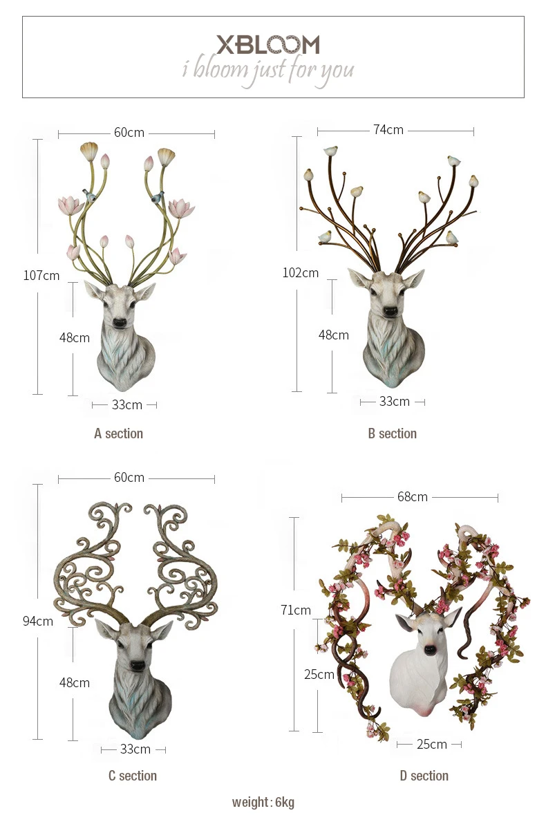 Цветок Олень скульптура искусство животное статуя украшения дома аксессуары дом украшены Свадебные украшения вечерние украшения Ваза