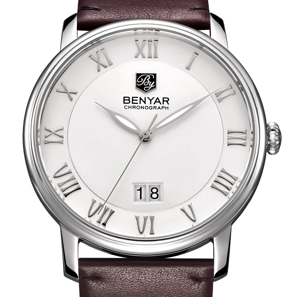 Reloj Hombre 2016 BENYAR Brand Simple Fashion Casual Business Watches Men Date Waterproof Quartz Mens Watch