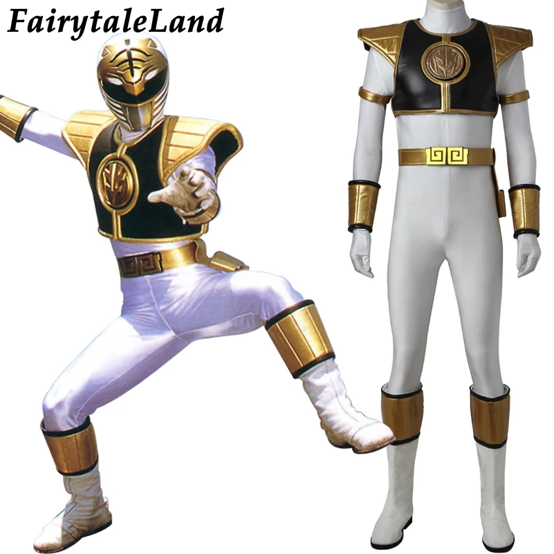 NEW Zyuranger Mighty Morphin Burai Dragon Ranger Cosplay Costume Jumpsuits Suit