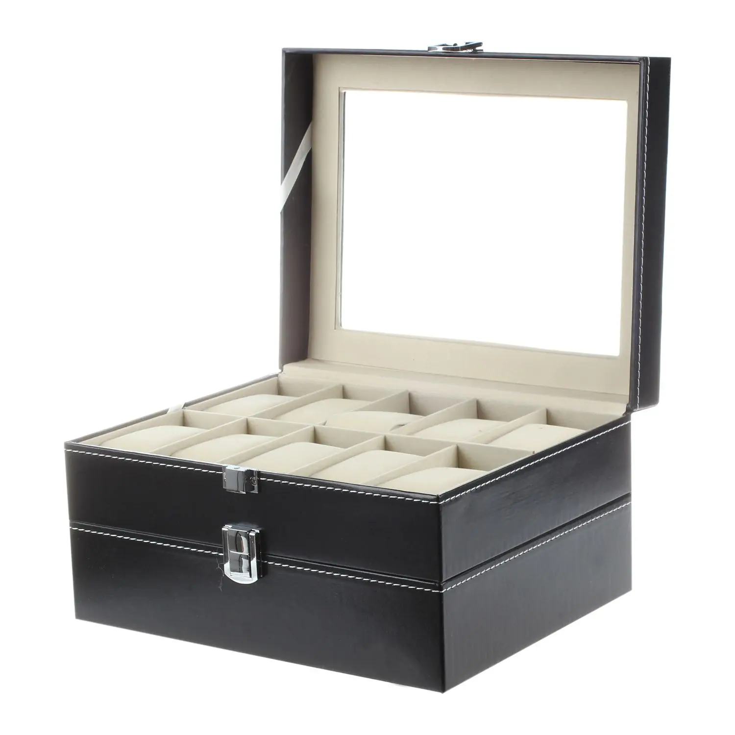 20 Grids Watch Display Box Lacquer Wood MDF Multifunction Watches Box Holder Case for Expensive