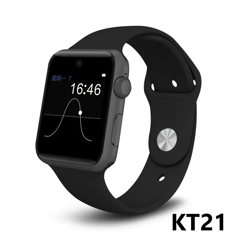 KIWITIME Bluetooth Смарт Браслет для проверки сердечного ритма 1:1 smartwatch чехол для apple iphone и samsung xiaomi android телефон не apple watch IWO 2 3 - Цвет: KT21 Black