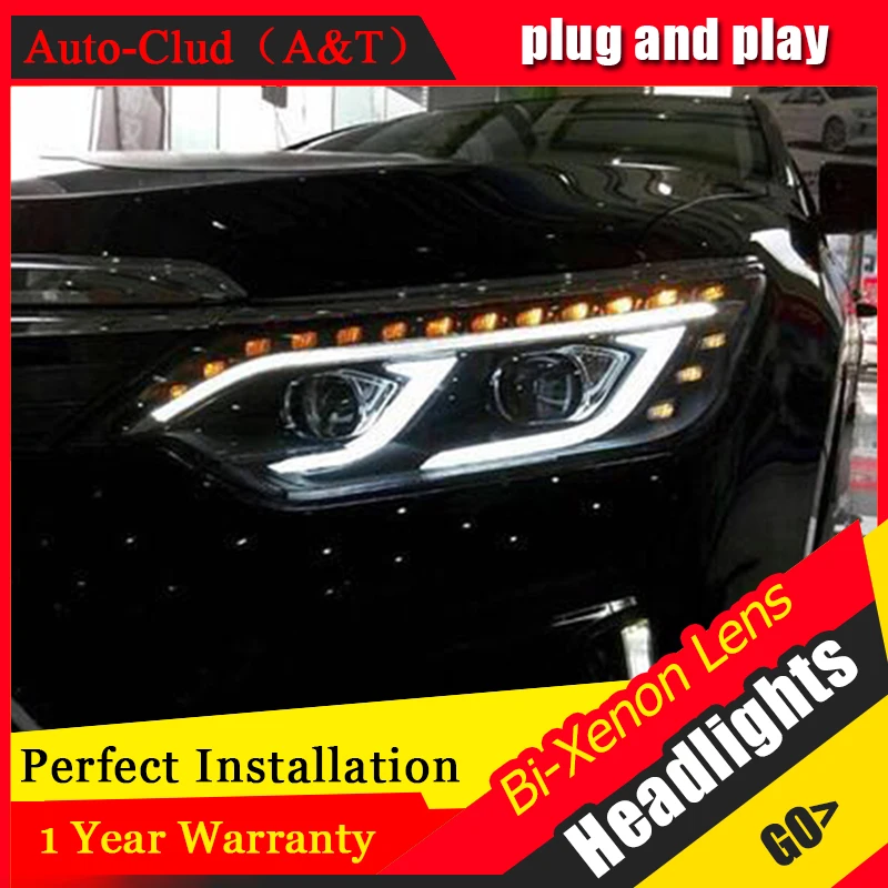 Car Styling New Arrival Headlight for Toyota Camry V55 headlights 2015 Camry LED Headlight led drl