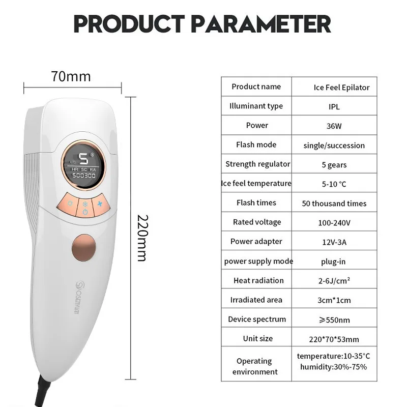  IPL Laser Epilator Ice Feel Cool Experience Safe Painless Automatic Flash Portable Electric Hair Re