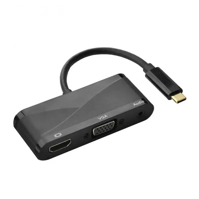 USB3.1 type-C к HDMI VGA Аудио адаптер HD кабель для ноутбука Macbook Google