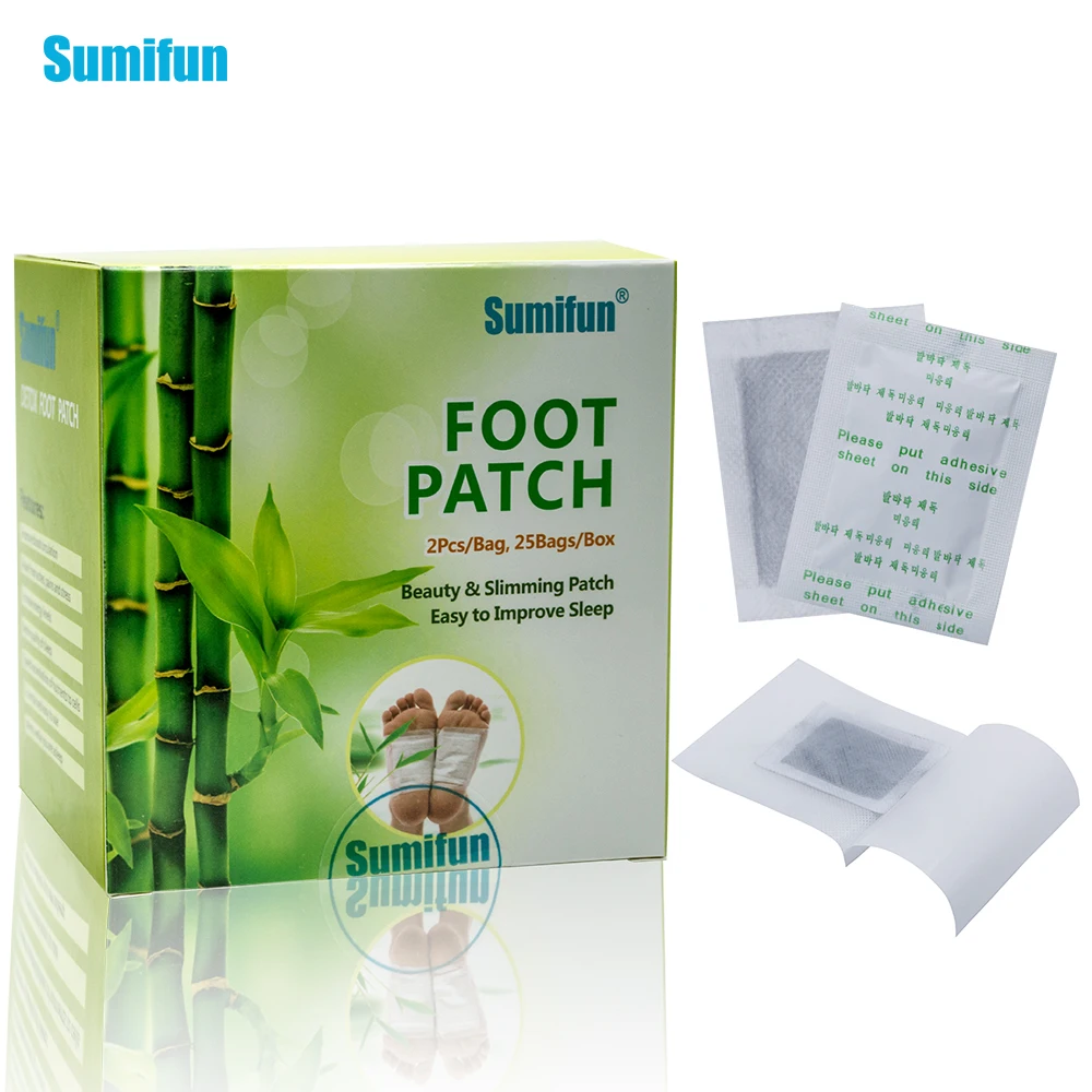 50pcs Patches+50pcs Adhesives Kinoki Detox Foot Patches Toxins Feet