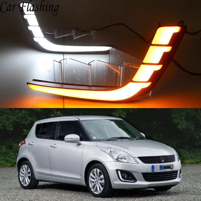 Car Flashing 1 Set Car LED DRL Daytime Running Lights For Suzuki Swift