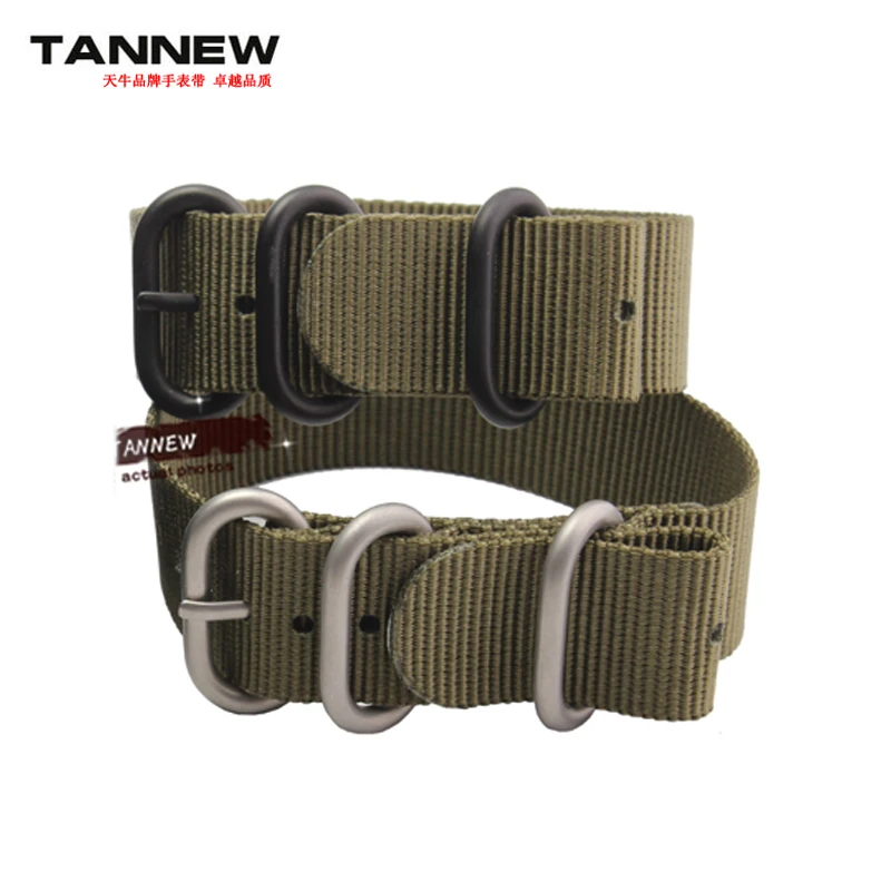 

Stainless steel clasp NATO nylon strap 20mm 22mm Army Green watches with chain free shipping