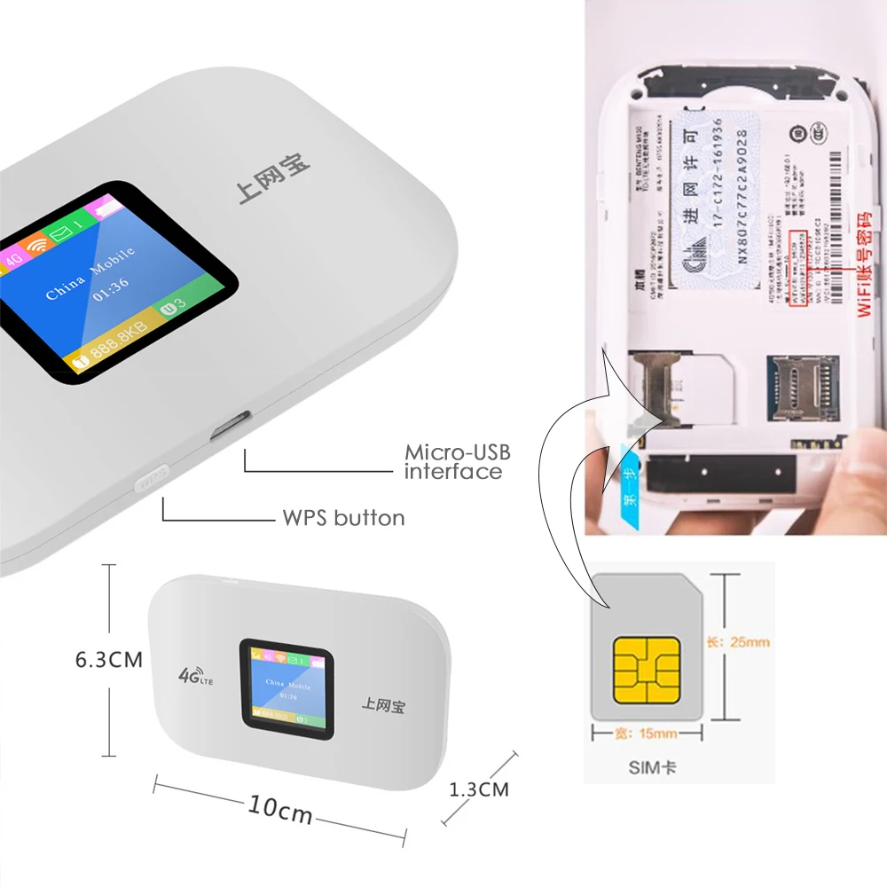 Портативный разблокированный мини роутер 3G 4G 100 Мбит/с Wi Fi для путешествий в