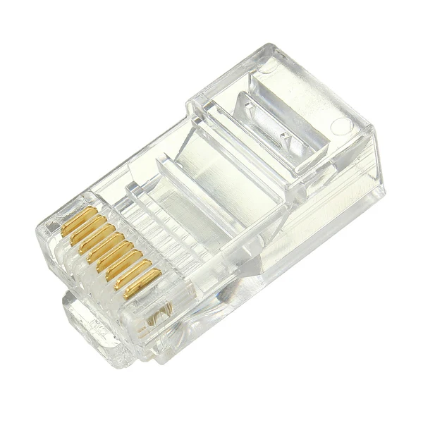 Wholesale 50PCS RJ45 RJ-45 CAT6 Modular Cable Head Plug Ethernet Gold Plated Network Connector Best Promotion